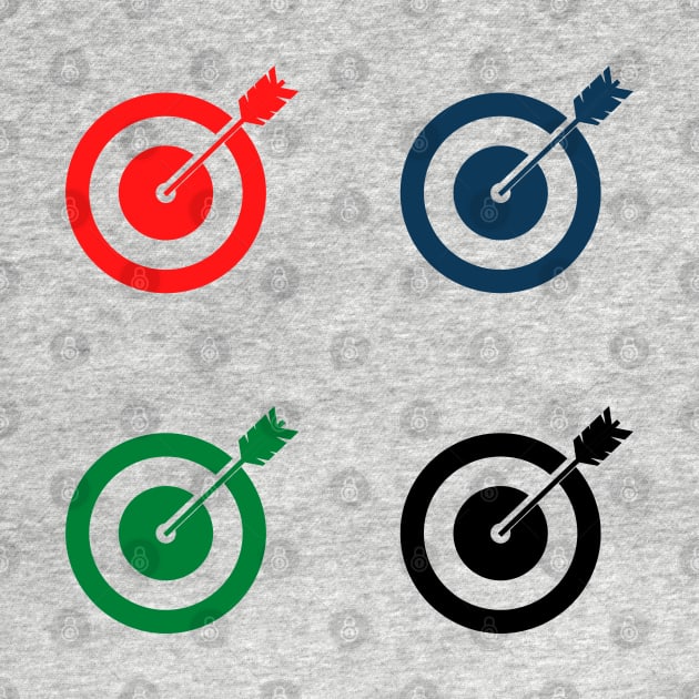 red blue green black target design by Artistic_st